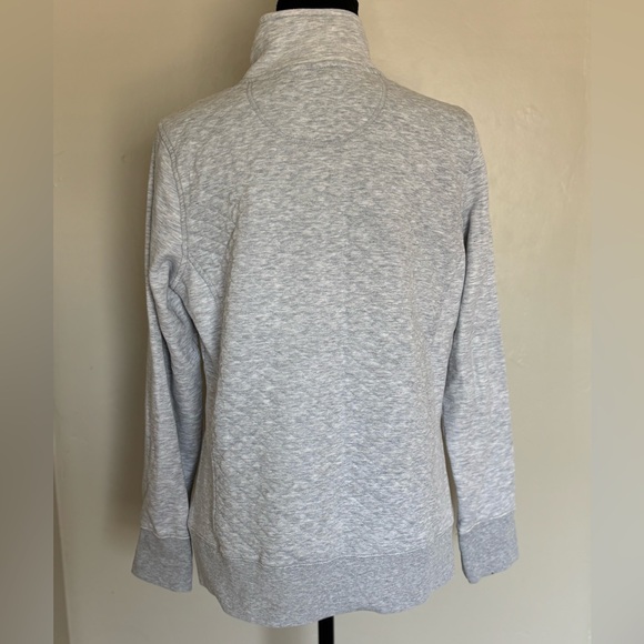 L.L. Bean M Light Gray Women's Quarter-Zip Sweatshirt comfort winter fall - Picture 4 of 10